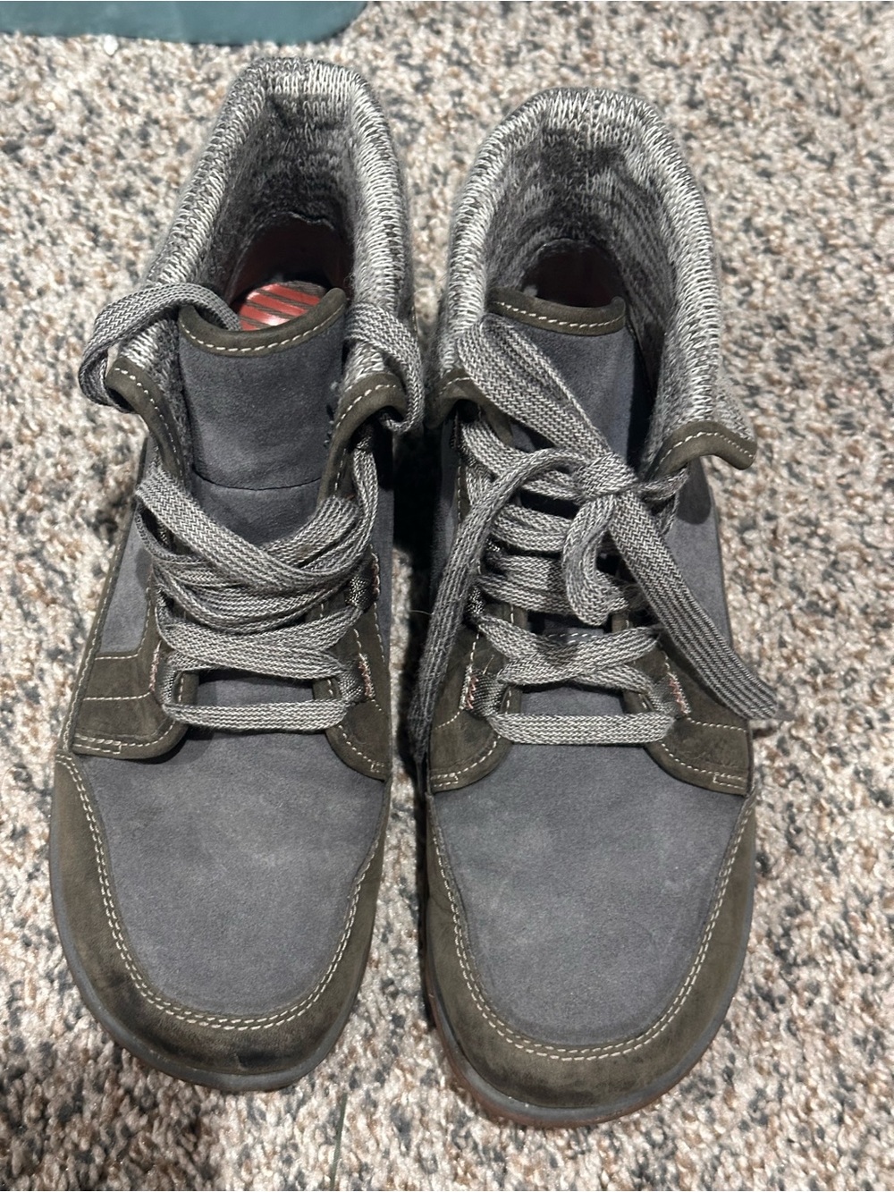 Chaco Gray Lace-Up Suede Ankle Booties